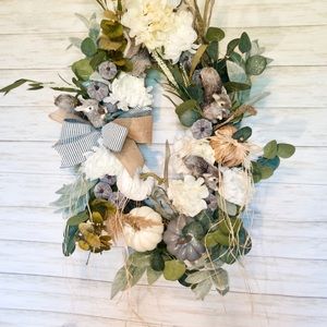 (Sold) Neutral colors Fall wreath